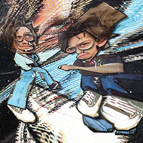 CD cover featuring distorted, colorful images of two young people.