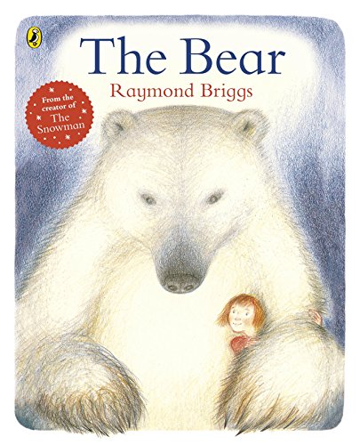 The image depicts a children's book cover featuring a polar bear and a small child.