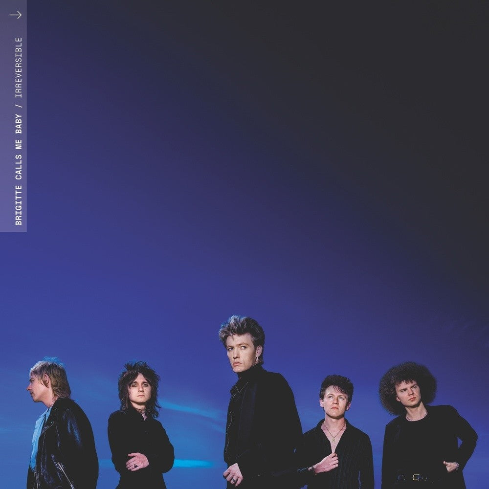 CD cover: Five people in dark clothing against a blue gradient.