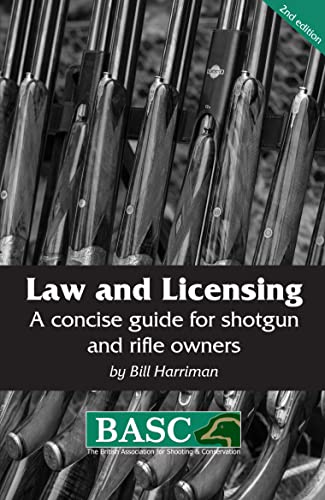 Book cover with shotguns, titled “Law and Licensing” by BASC.