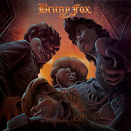 Britny Fox album cover: four people with long hair in a painted style.