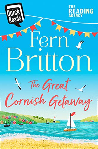 Book cover: “The Great Cornish Getaway” by Fern Britton, seaside scene.