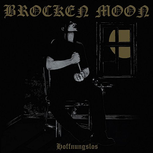 Dark album cover featuring a seated figure gazing at a moonlit window.