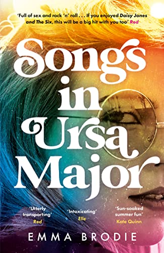 Book cover with colorful, blurred portrait and large title: “Songs in Ursa Major.”