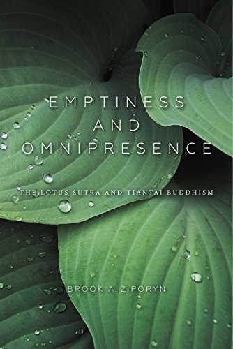 Book cover with green leaves and white text: "Emptiness and Omnipresence.