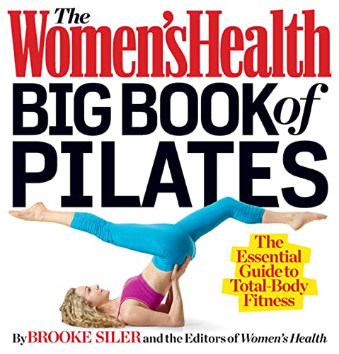 Pilates book cover with a woman demonstrating a stretching exercise.