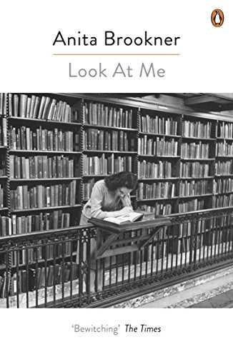 Book cover: "Look At Me" by Anita Brookner, woman in a library.