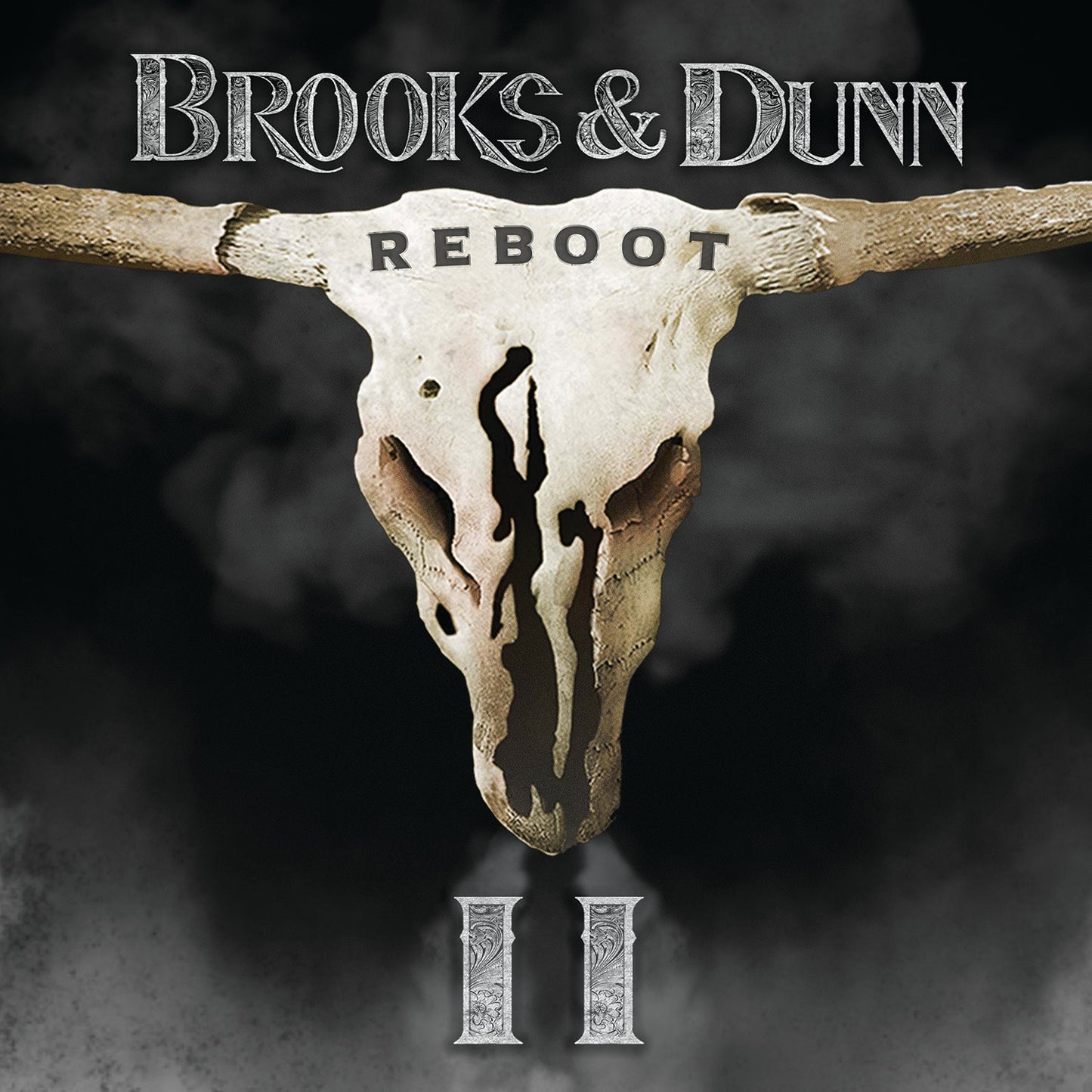 Brooks & Dunn album cover with a bull skull and cloudy background.