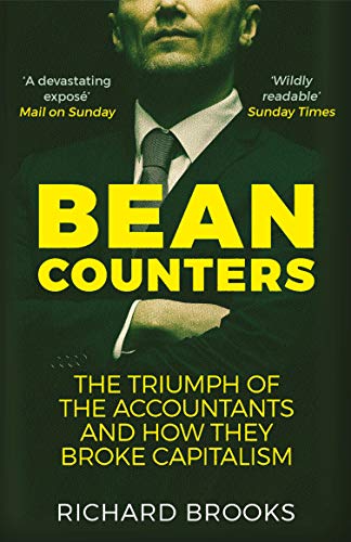 Book cover: "Bean Counters" with a portrait of a man in a suit.