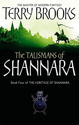 Book cover: “The Talismans of Shannara” with castle and knight imagery.