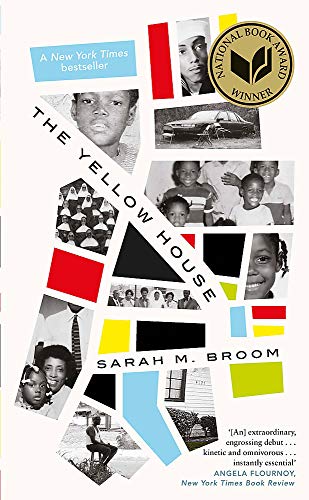 Book cover with black and white family photos and bold text.