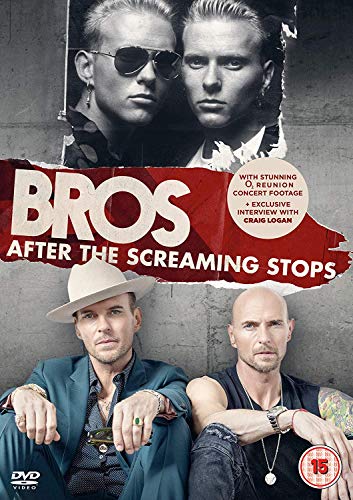 DVD cover for “Bros: After The Screaming Stops” featuring band members.