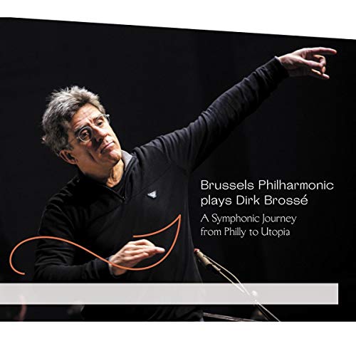 "CD cover featuring a conductor in black, gesturing against a dark background."