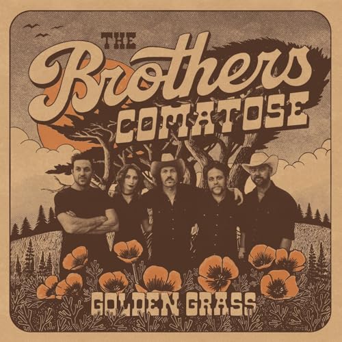 Vintage-style CD cover for The Brothers Comatose, featuring a band portrait.