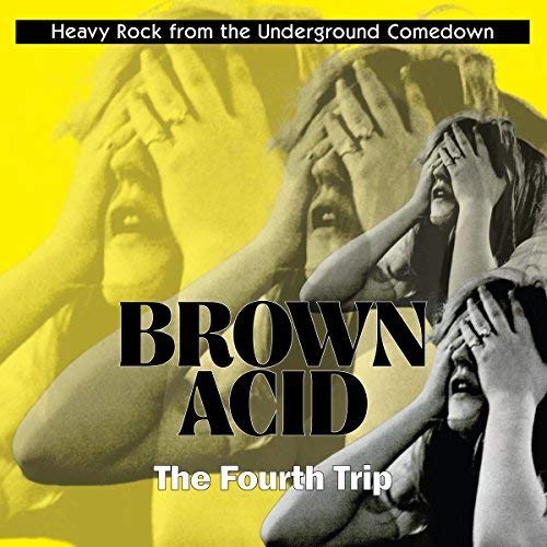 Yellow album cover with distressed black and white images of people.