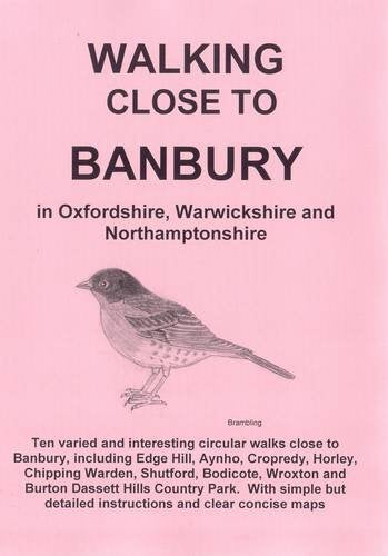 Book cover: "Walking Close to Banbury" with a bird illustration.