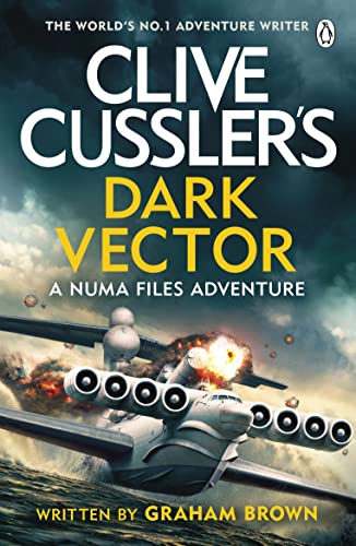 Book cover for "Dark Vector" featuring a plane amidst ocean explosions.