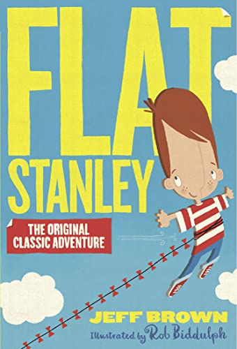 Book cover featuring a flat boy named Stanley on a red dotted line.