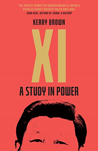 Book cover with a red background, large gold text, and a portrait of Xi.