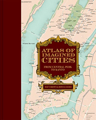 Book cover depicting a detailed, ornate map of fictional city locations.