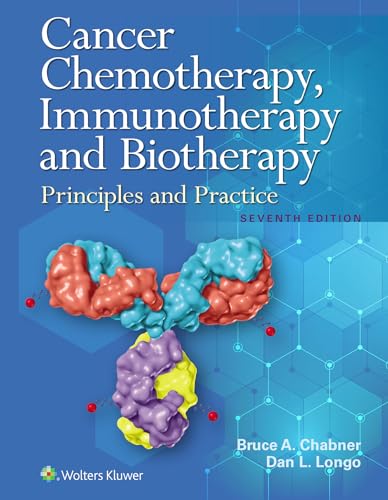 Book cover: “Cancer Chemotherapy, Immunotherapy, and Biotherapy” with molecular illustration.