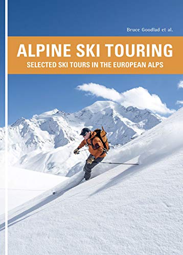 Book cover: skier on snowy mountain with title "Alpine Ski Touring".