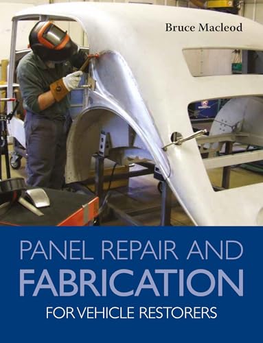 Book cover: mechanic welding a car panel, title "Panel Repair and Fabrication".