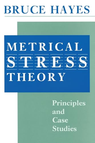 Book cover: “Metrical Stress Theory” by Bruce Hayes, blue and green.