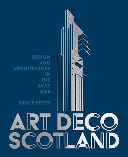 Book cover with a silver Art Deco skyscraper illustration on a dark blue background.