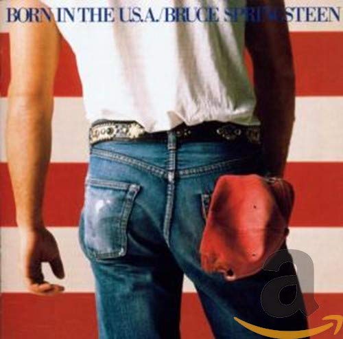 Bruce Springsteen “Born in the U.S.A.” album cover with denim and red glove.