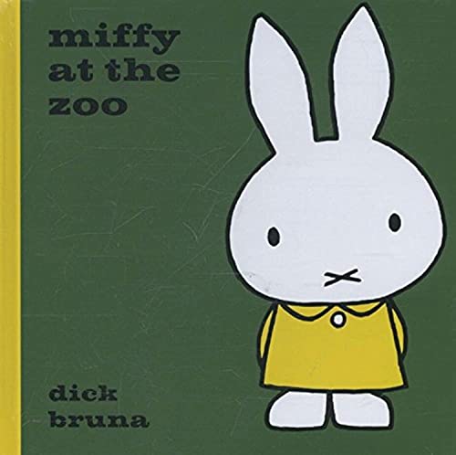 Cover of the book Miffy at the Zoo featuring Miffy in a yellow dress.