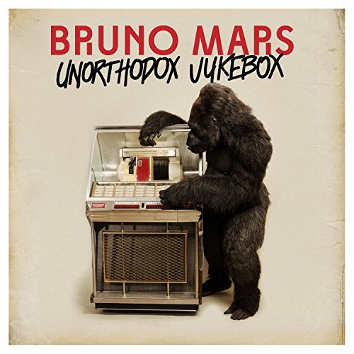 Bruno Mars’ “Unorthodox Jukebox” CD cover: gorilla at a jukebox.