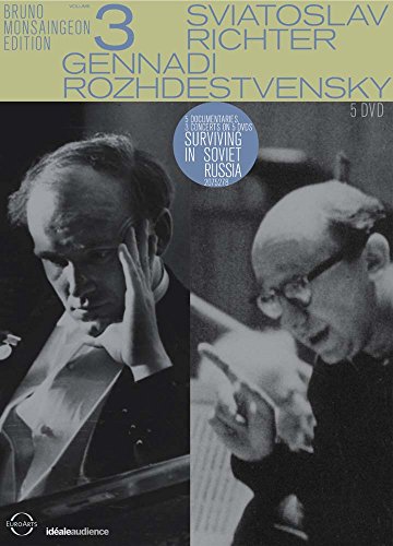 DVD cover featuring portraits of pianists Sviatoslav Richter and Gennadi Rozhdestvensky.