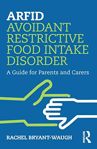Book cover: "ARFID Avoidant Restrictive Food Intake Disorder," with hands illustration.