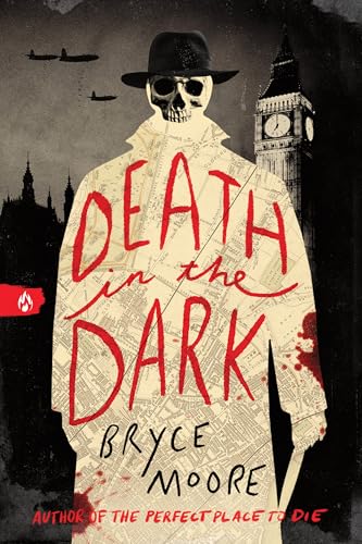 Book cover: skull-faced figure in a hat, London skyline, WWII planes.