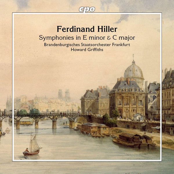 CD cover for Ferdinand Hiller symphonies with a cityscape painting.