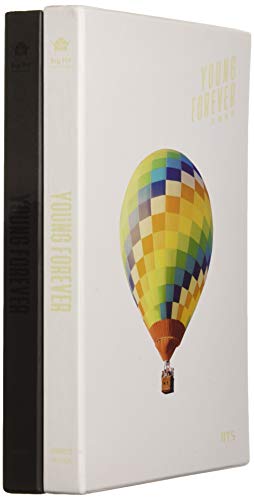 BTS "Young Forever" album cover with a colorful hot air balloon.