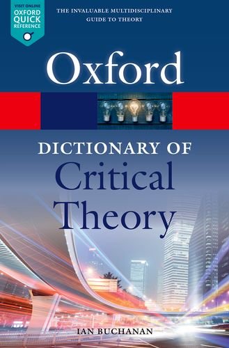 Oxford Dictionary of Critical Theory book cover with city skyline background.