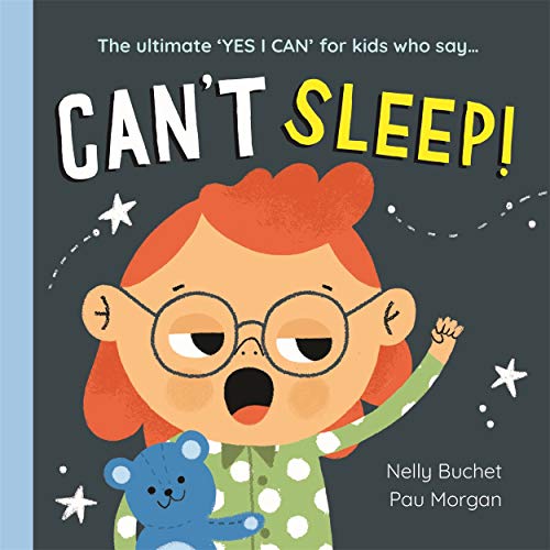 Book cover with illustration of a tired child and a blue teddy bear.
