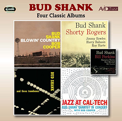 CD cover showing four classic Bud Shank jazz album artworks in a grid layout.