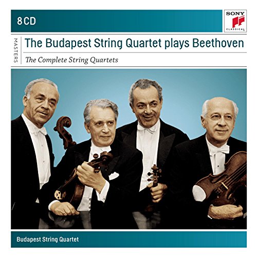 CD case featuring the Budapest String Quartet, playing Beethoven.