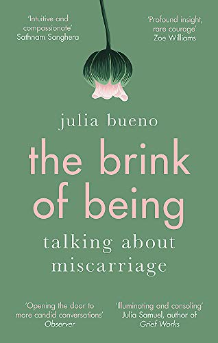 Book cover: green background, a wilting pink and green flower, white text.