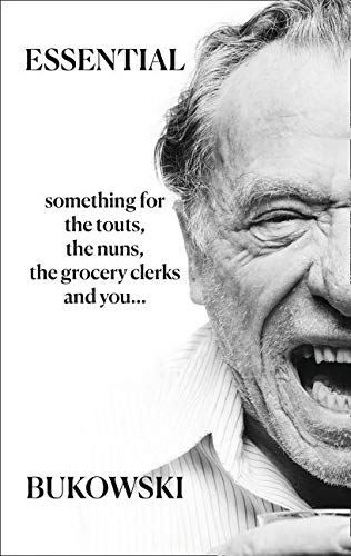 Black and white portrait of Charles Bukowski on a book cover.