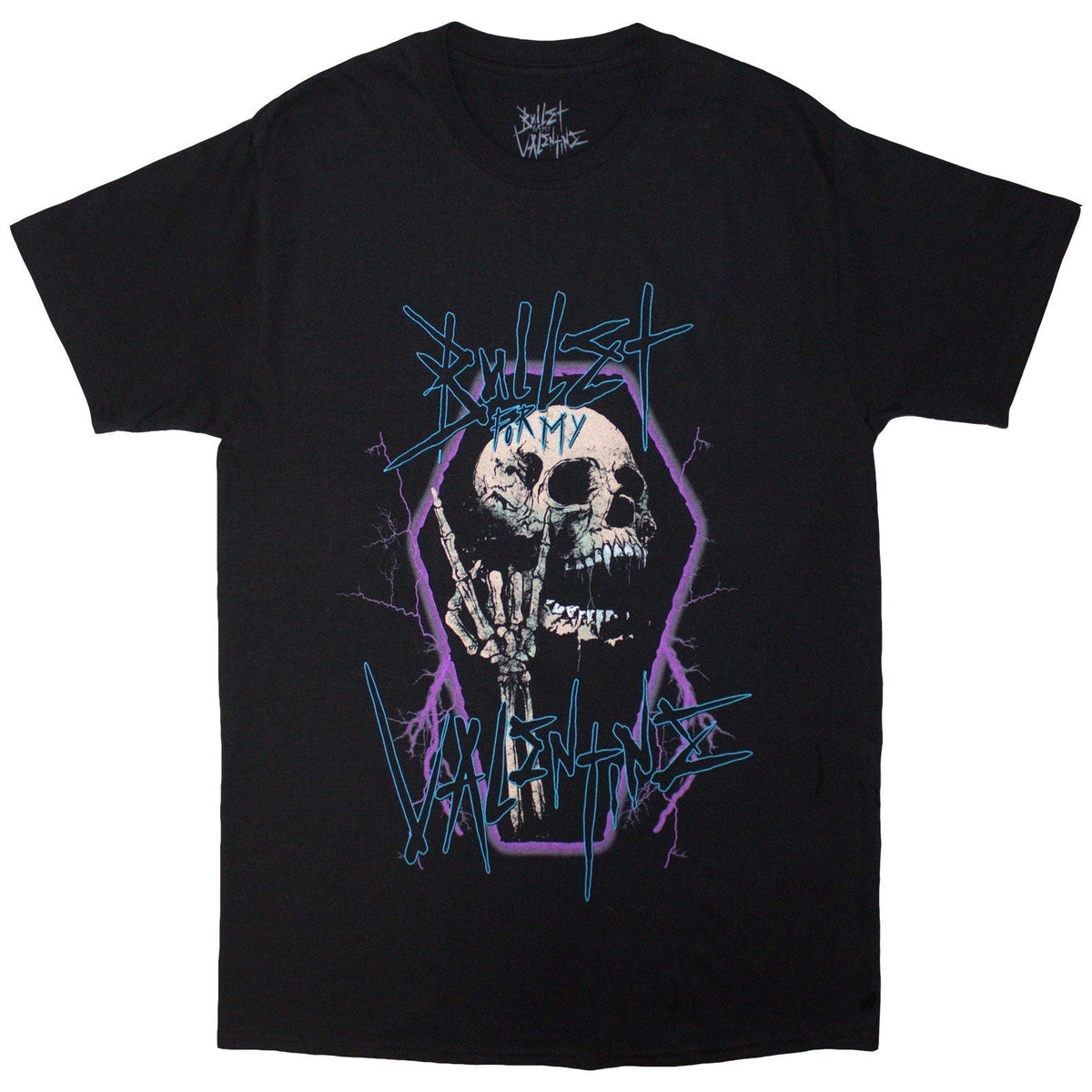 Black t-shirt with a skull graphic, likely band-related, size XX-Large.