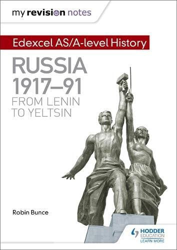 History textbook cover: “Russia 1917-91”, featuring a statue image.