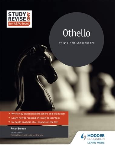 Book cover for “Othello” study guide with a chess knight image.