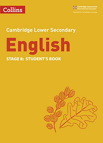 Yellow textbook cover with red text: "English Stage 8 Student's Book".