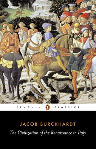 Book cover: Renaissance painting of a procession, title and author text.