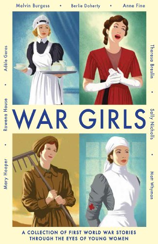 Book cover: "War Girls," featuring four illustrated women in wartime roles.