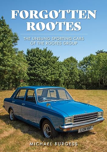 Book cover featuring a blue vintage car on a grassy field.